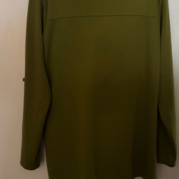 Classy Betabrand Trendy Fall Olive Green Cowl Neck Blouse/Christmas/Size 2X NWOT - Picture 3 of 5